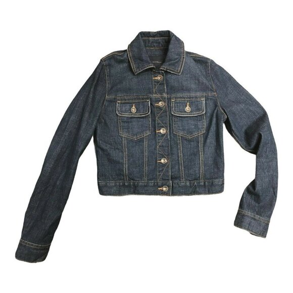 Banana Republic Women Stretch Jean Jacket Dark XS - Picture 1 of 4